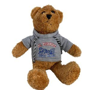 Mount Rushmore National Memorial Plush Teddy Bear Wearing Hoodie 13" Long